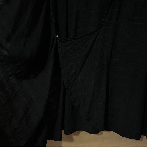 LSPACE | Daydream Tunic Swim Cover-Up Wrap Dress Mini Black Size L - Picture 7 of 13